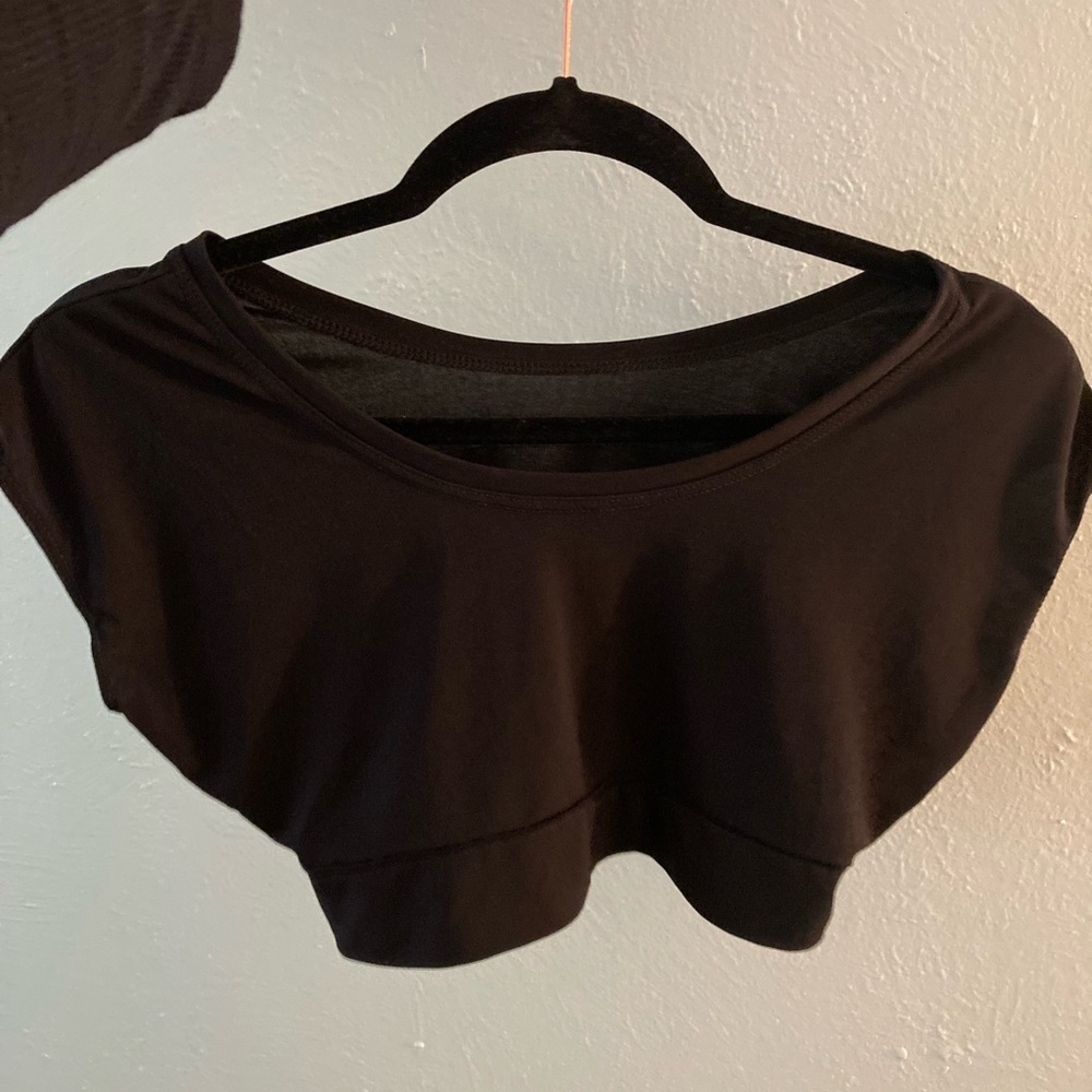 TWO Black Cap Sleeve Halftees.